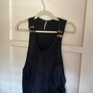Free people Black Amy jumpsuit